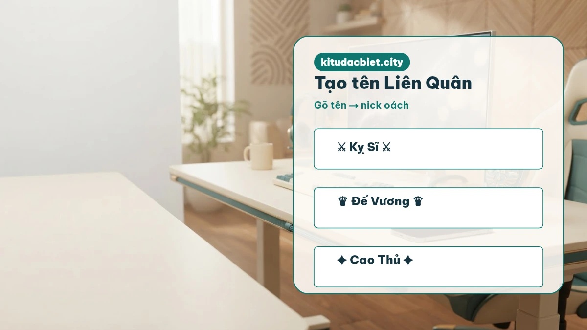 Tạo tên Liên Quân bằng kí tự đặc biệt