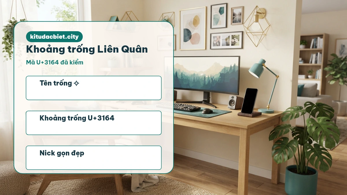 Tên trống Liên Quân với mã khoảng trống U+3164