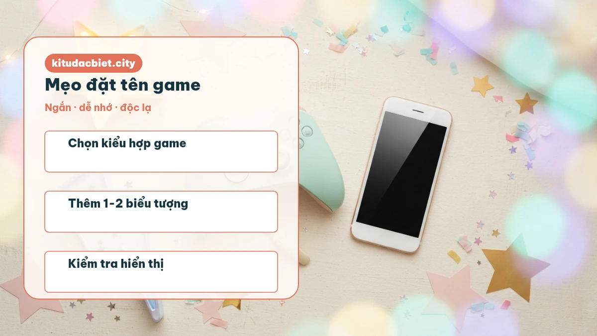 Mẹo đặt tên game ngắn dễ nhớ độc lạ
