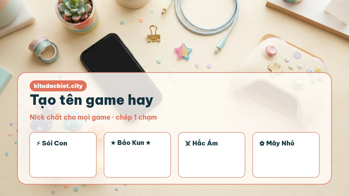 Tạo tên game hay bằng kí tự đặc biệt